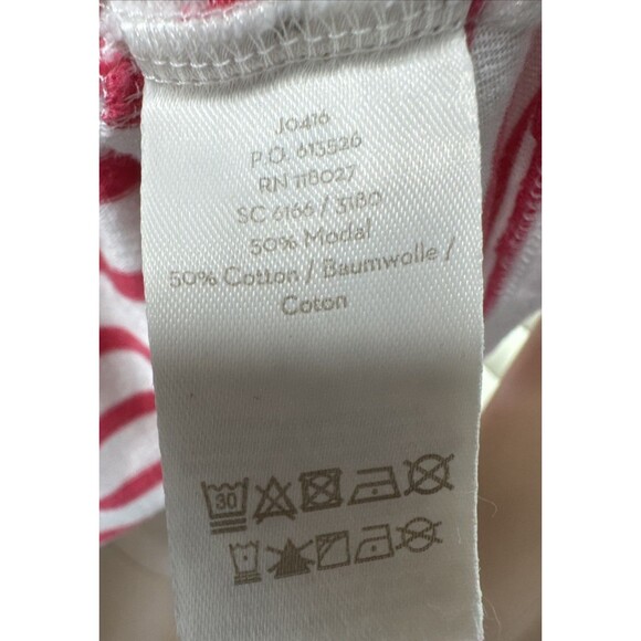 BODEN SZ 8 Dress Pink White Stripe Ruffle Sleeve Casual Rayon Modal Stretchy - Picture 13 of 13